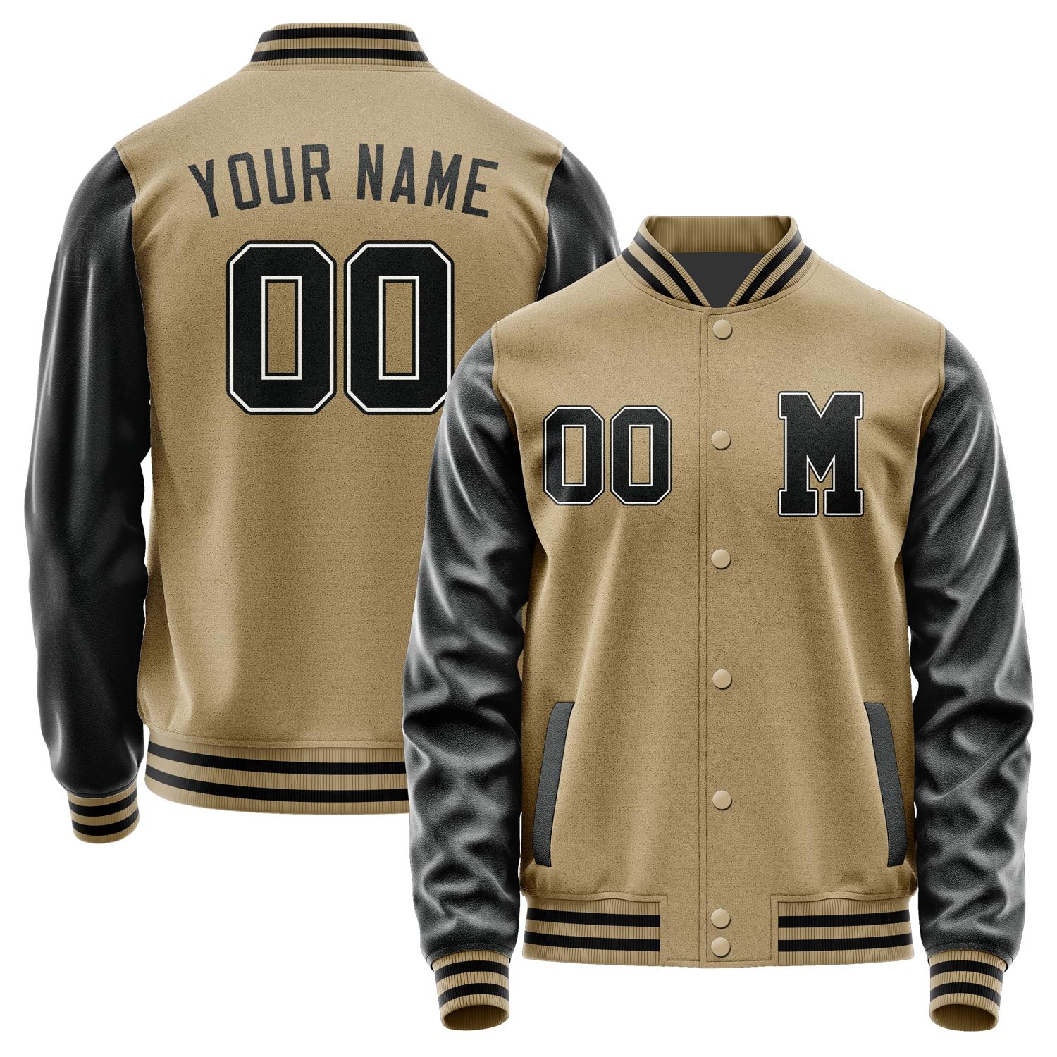 Maßgeschneidertes Hellkhaki Schwarz Jacke JB2525172517171817