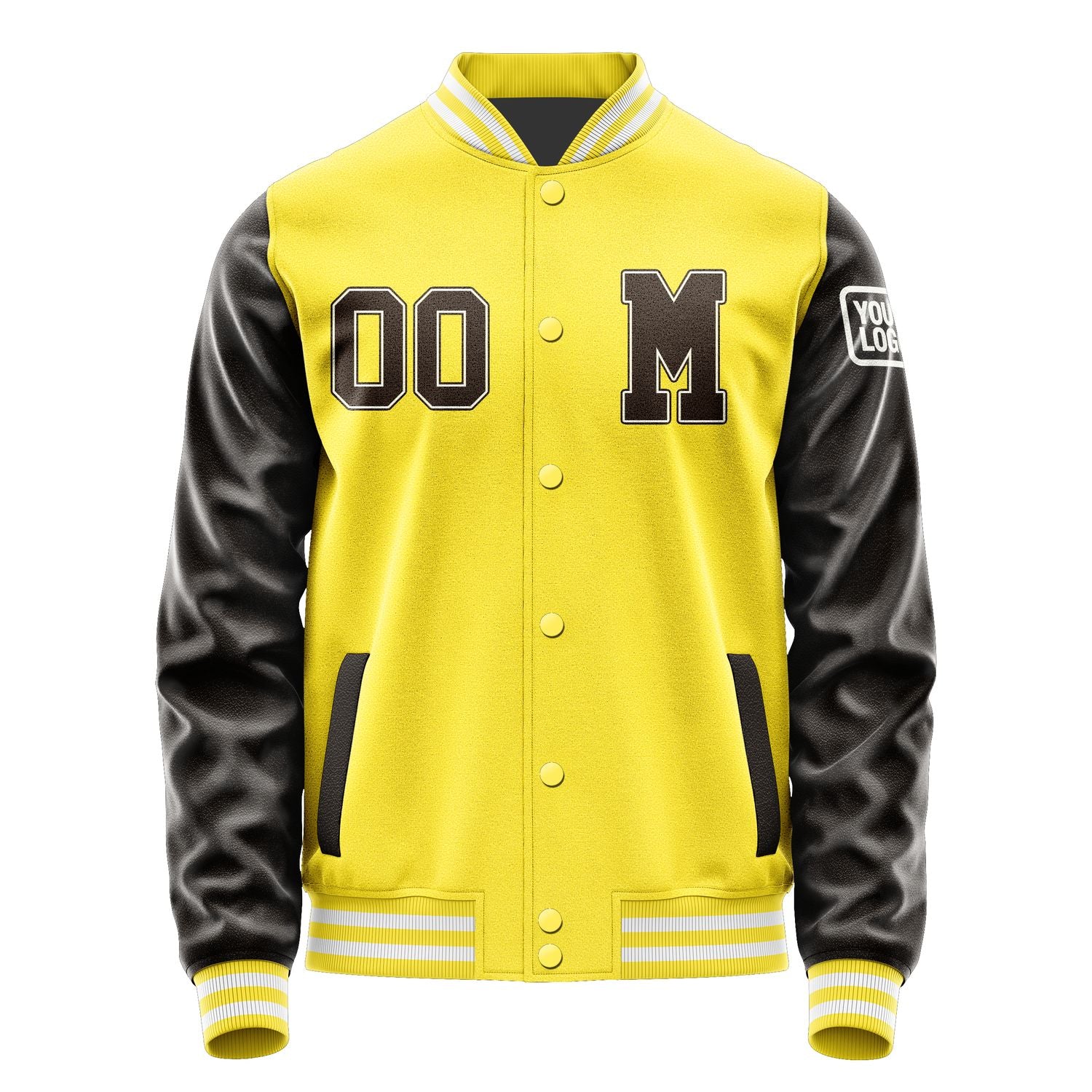 Maßgeschneidertes Blassgelb Braun Jacke JB2626012618011818