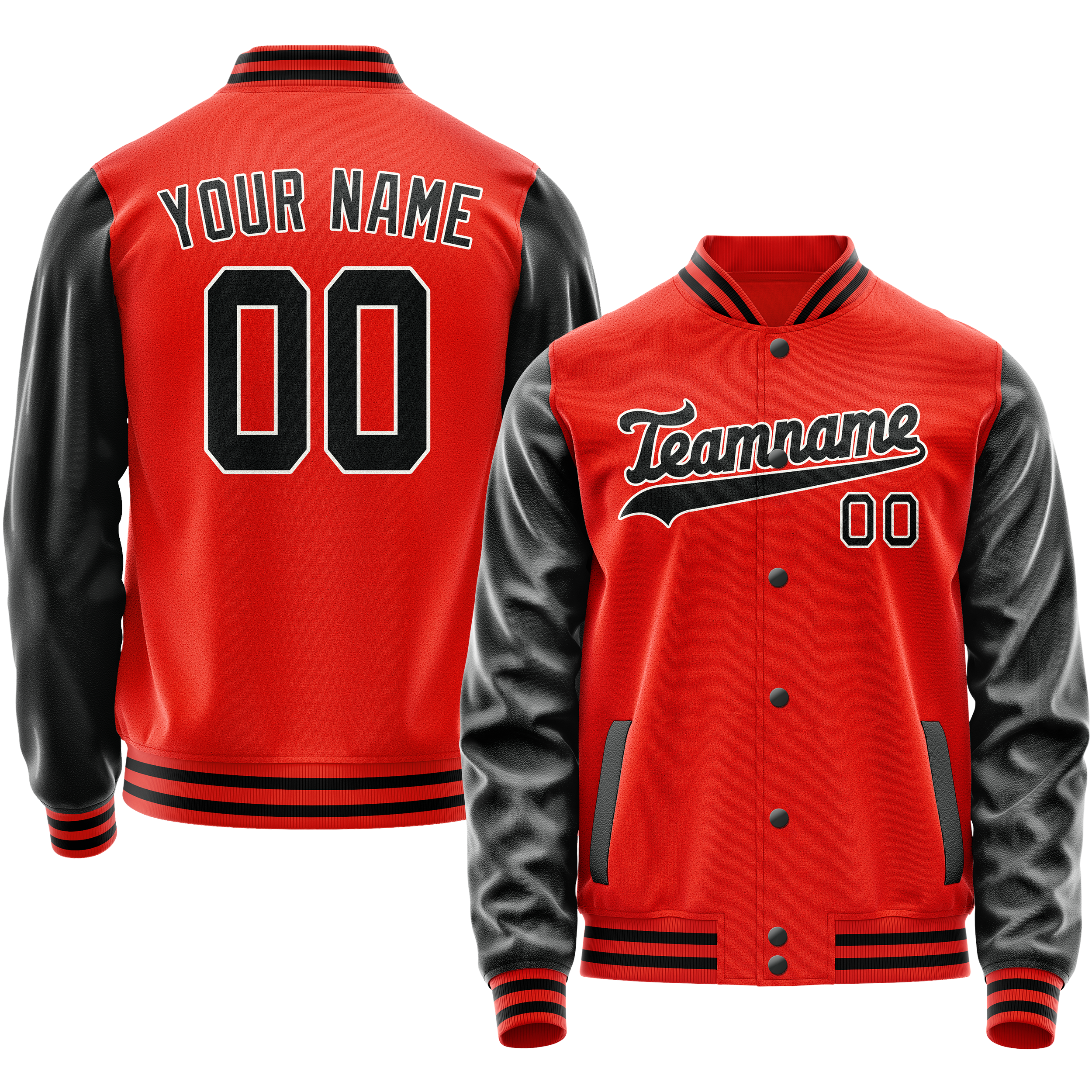 Maßgeschneidertes Orange Schwarz Jacke JA02240617XE354