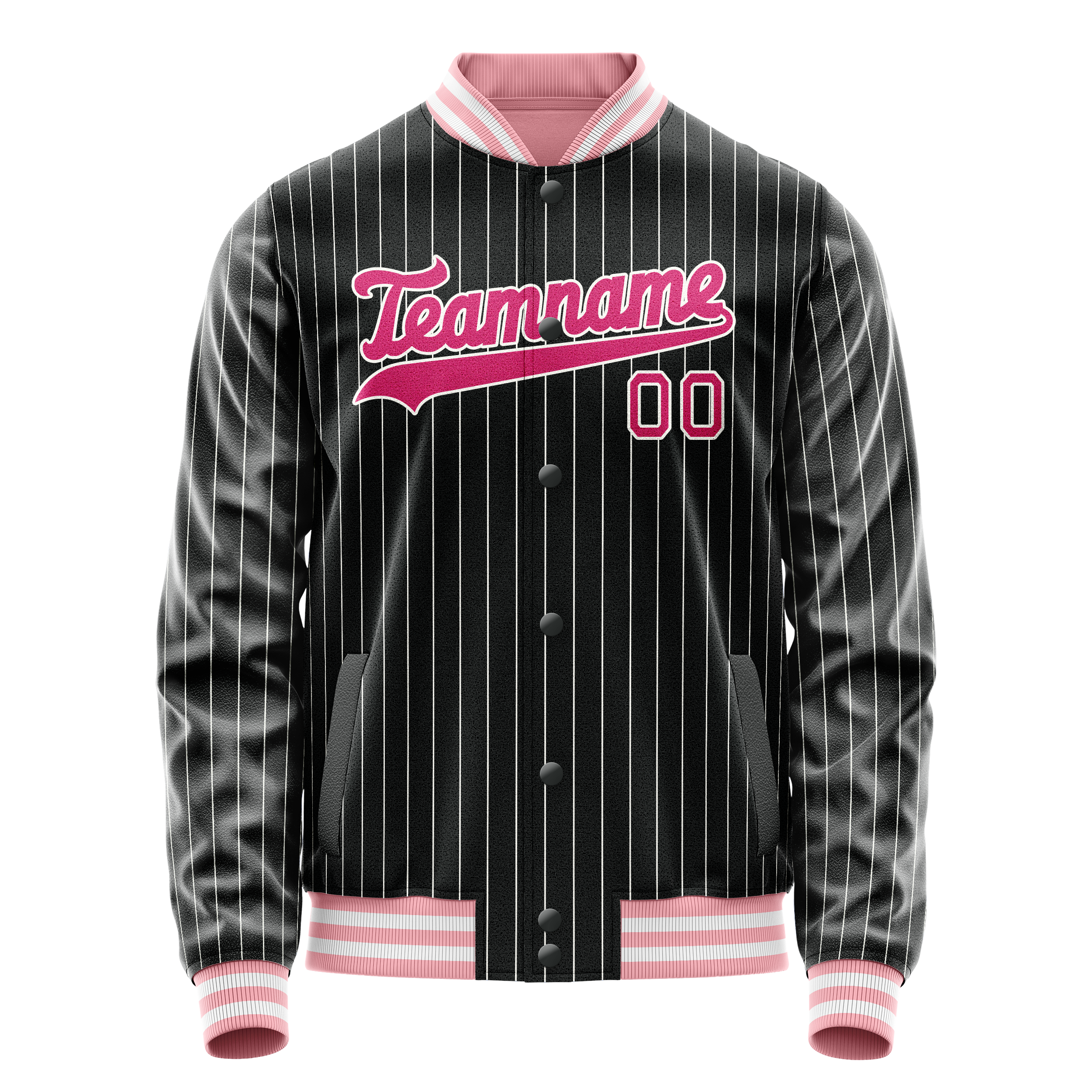 Maßgeschneidertes Schwarz Rosa Jacke