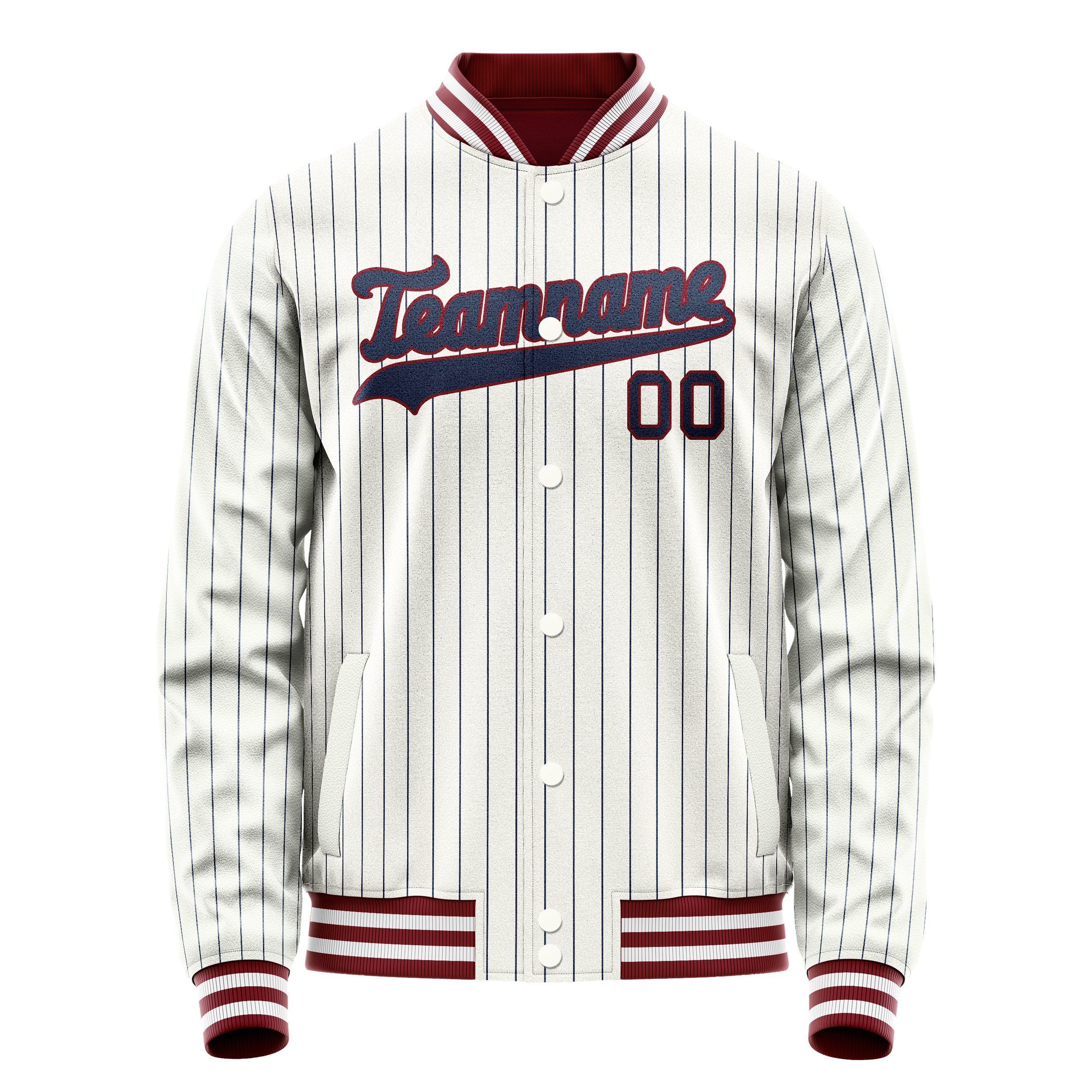 Maßgeschneidertes Weiß Königsblau Jacke